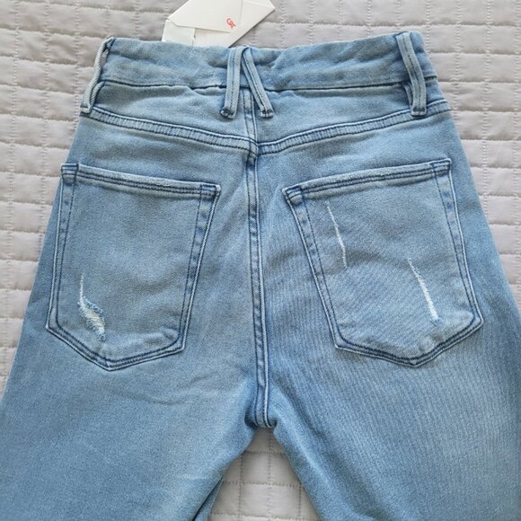 NEW GOOD AMERICAN Good Straight Indigo Jeans Women's Size 0 - Picture 5 of 5